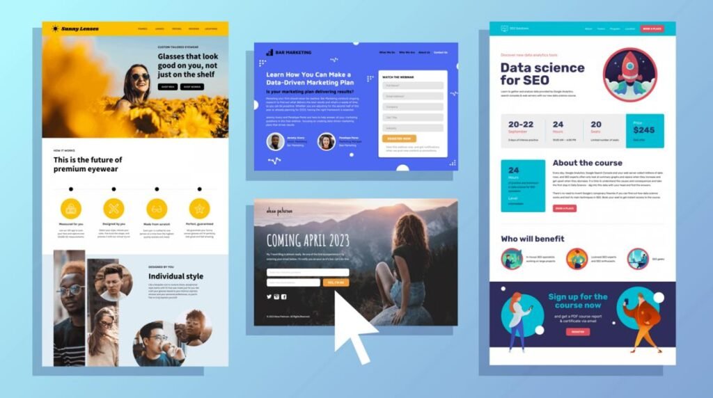 criação de landing pages