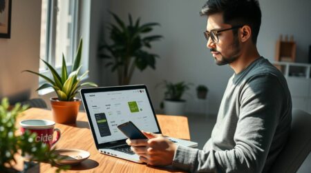 Profissional de RH analisando atrasos na folha de pagamento com documentos e tela de computador mostrando alerta de pagamento vencido.