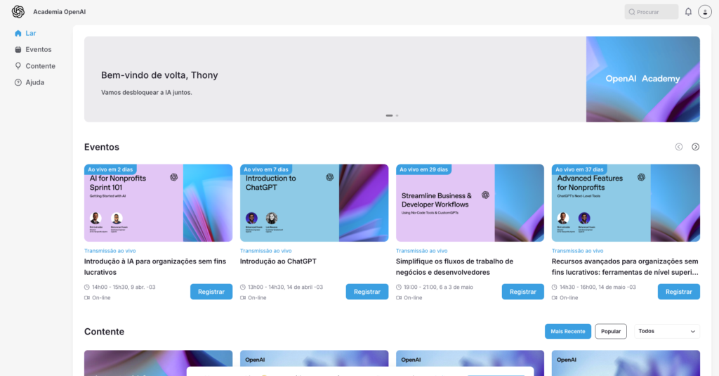 OpenAI acaba de lançar cursos gratuitos de inteligência artificia