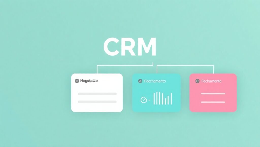 Funil de vendas CRM com etapas organizadas e automações comerciais