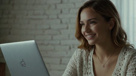 Empreendedor iniciante planejando como montar um e-commerce em seu notebook, com caixas de produtos ao lado, simbolizando o sucesso da sua loja virtual.